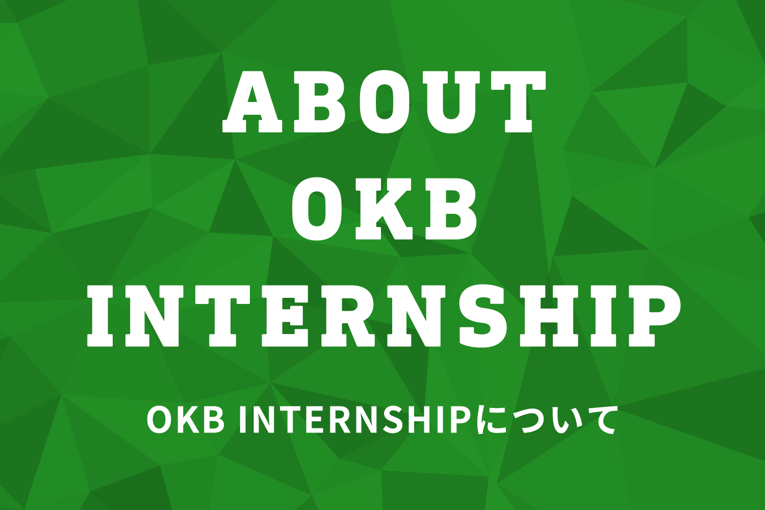 ABOUT OKB INTERNSHIP | OKB INTERNSHIPについて