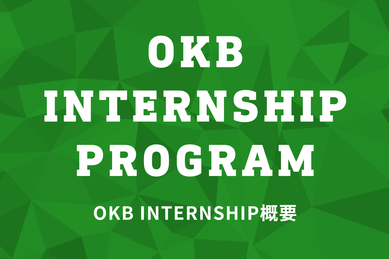 OKB INTERNSHIP PROGRAM | OKB INTERNSHIP概要