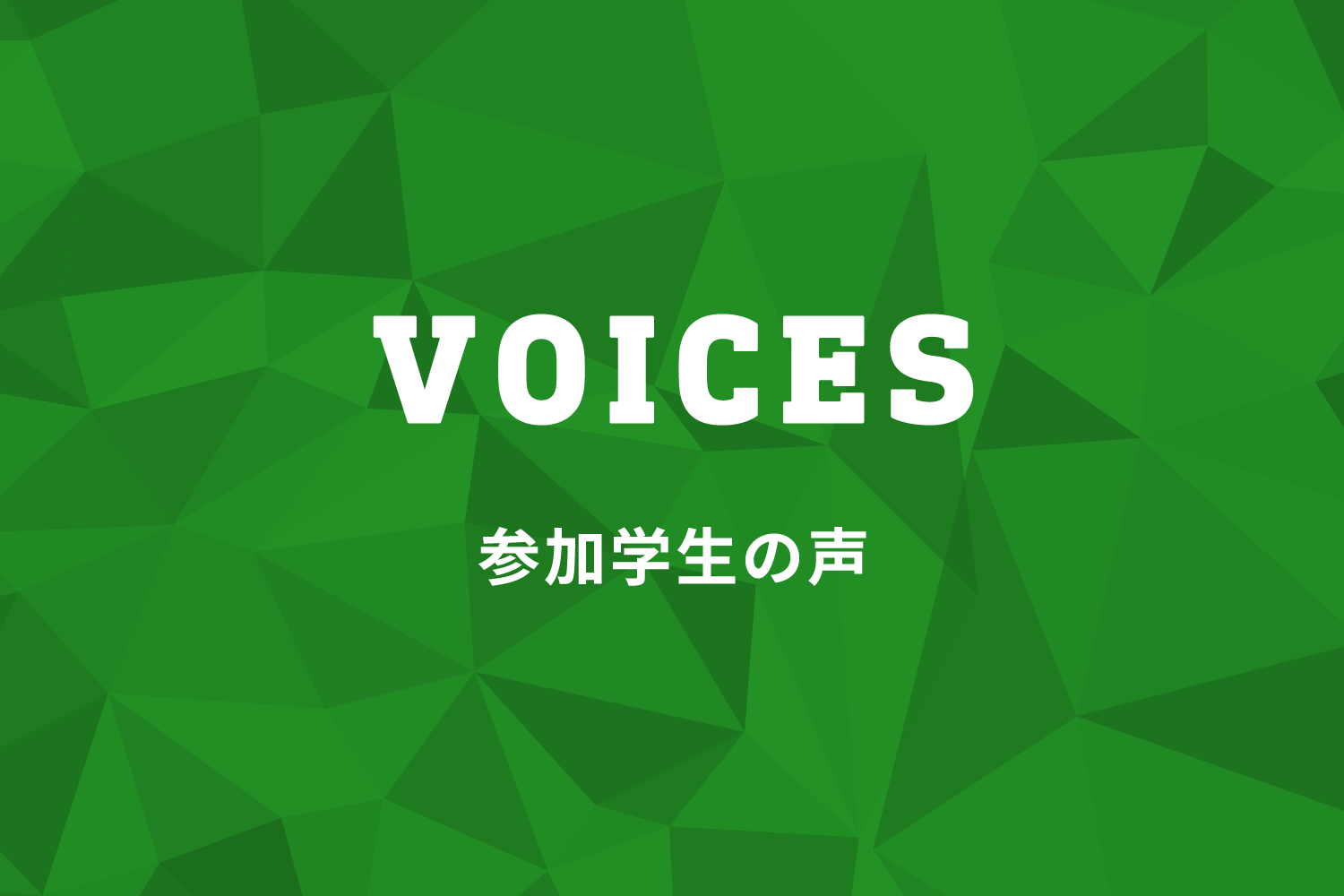 VOICE | 参加学生の声